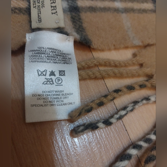 Burberry Vintage Scarf Nova Check lambs Wool scotland 90s - Picture 9 of 11